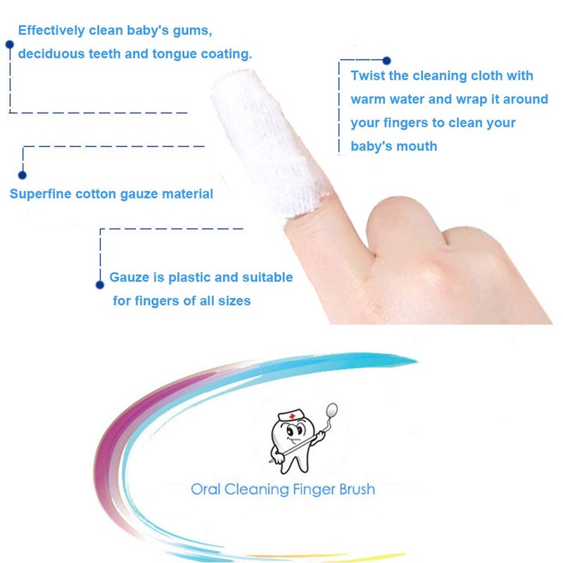 Serlife Baby Teeth Soft Gauze Infant Finger Clean Oral Toothbrush 120Pcs Infant Mouth Cleaner for 0-36 Months - Image 4